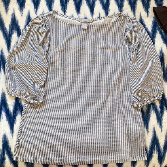 H&M Puff Sleeved Boat Neck Business Casual top - Picture 2 of 4